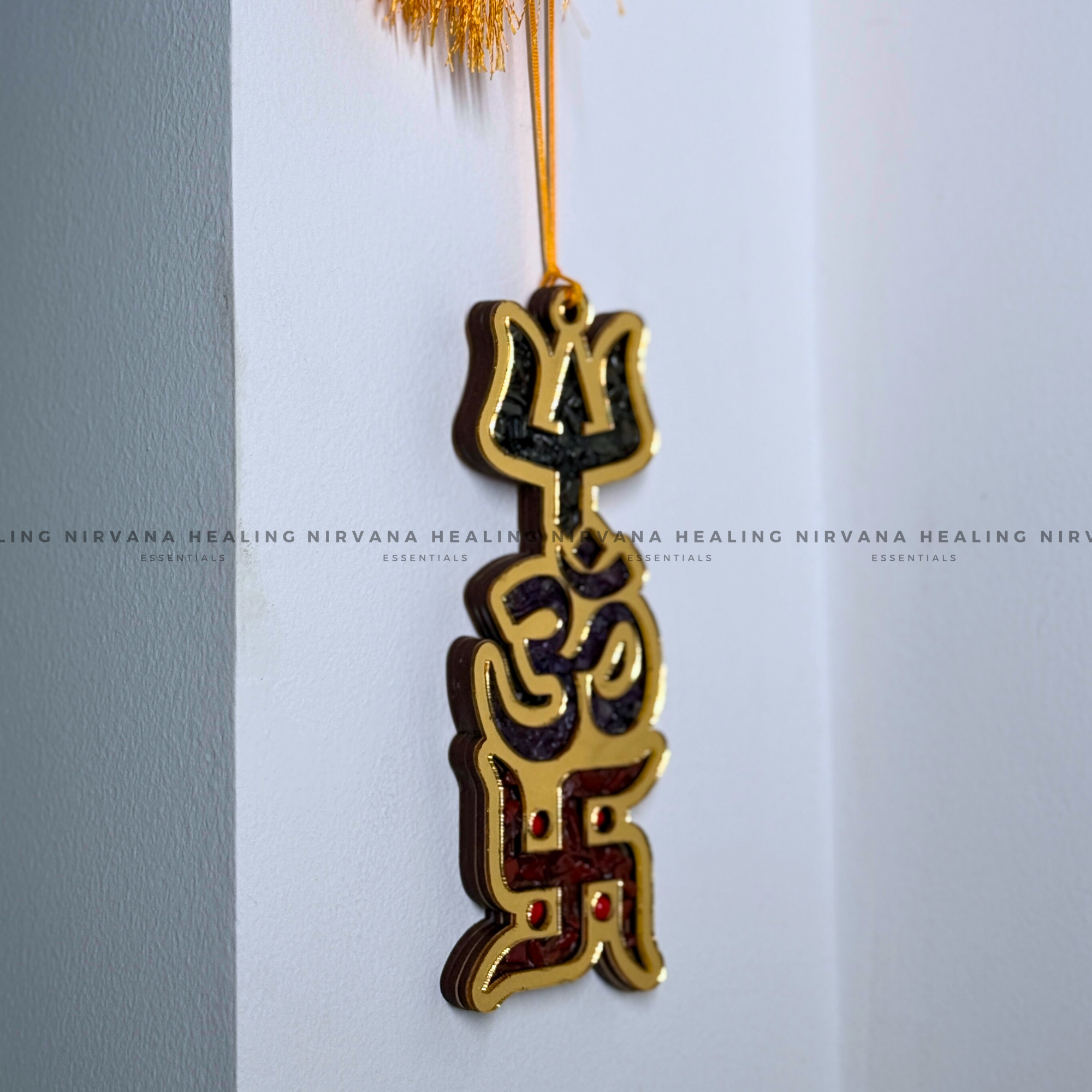 TRISHAKTI YANTRA WITH NATURAL CRYSTAL CHIPS (Power of Protection, Harmony And Abundance) - Image 5