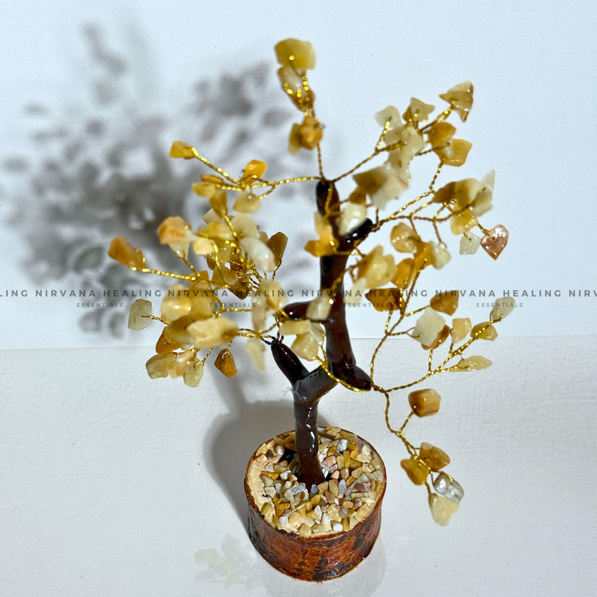 YELLOW AVENTURINE CRYSTAL TREE (SMALL) Approx 100 Beads (Joy, Leadership, Empowerment). - Image 3