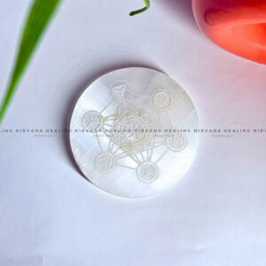 SELENITE METATRON CHARGING PLATE (Aura Cleansing, Charging, Cleansing And Purification).