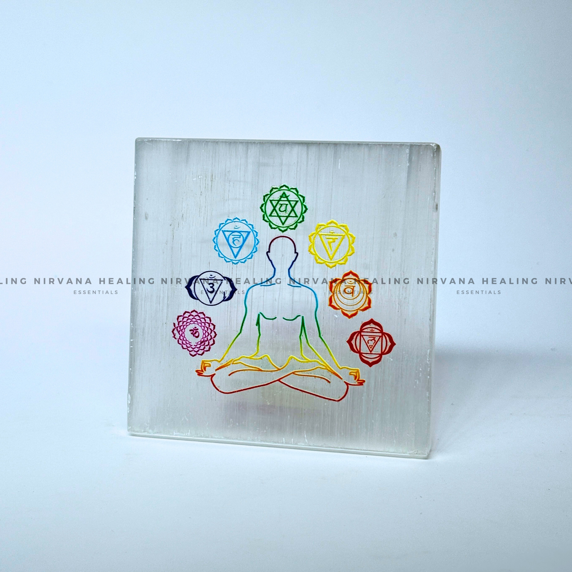 SELENITE MEDITATION POSE CHARGING PLATE
(Aura Cleansing, Charging, Cleansing And Purification). - Image 2