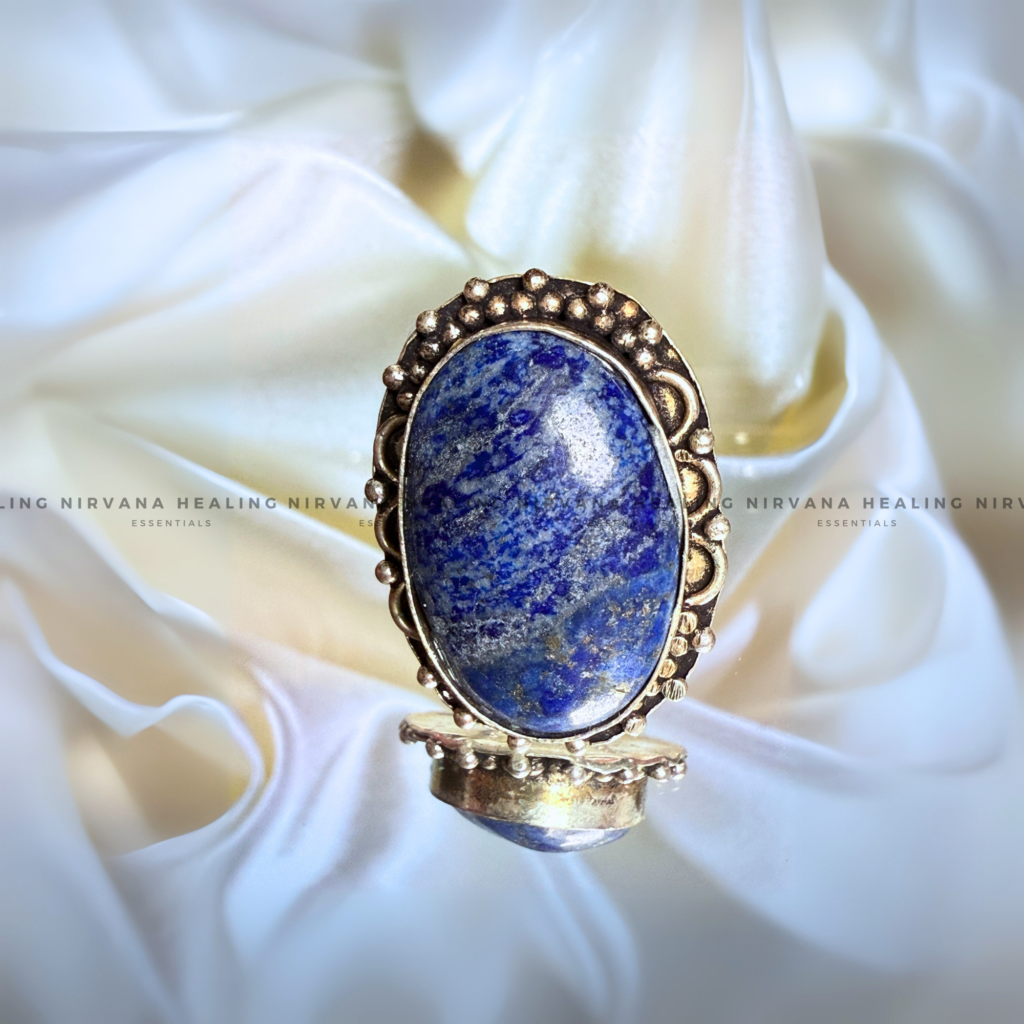 LAPIS JADE OVAL RING
(Communication, Truth, Ease Of Expression And Wisdom) - Image 2
