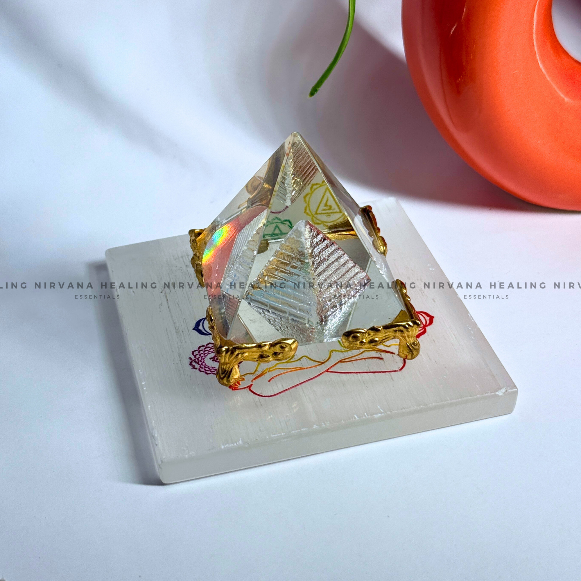 SELENITE MEDITATION POSE CHARGING PLATE
(Aura Cleansing, Charging, Cleansing And Purification). - Image 3