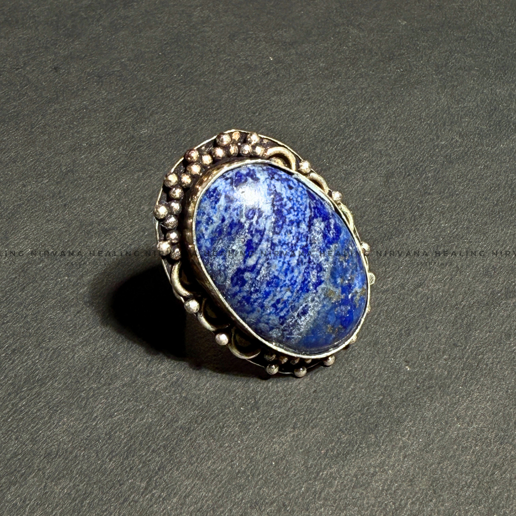 LAPIS JADE OVAL RING
(Communication, Truth, Ease Of Expression And Wisdom) - Image 4