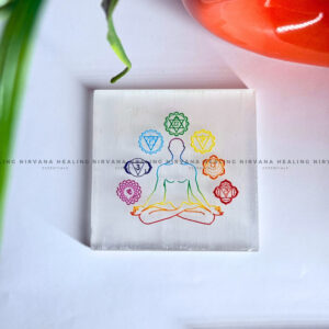 SELENITE MEDITATION POSE CHARGING PLATE (Aura Cleansing, Charging, Cleansing And Purification).
