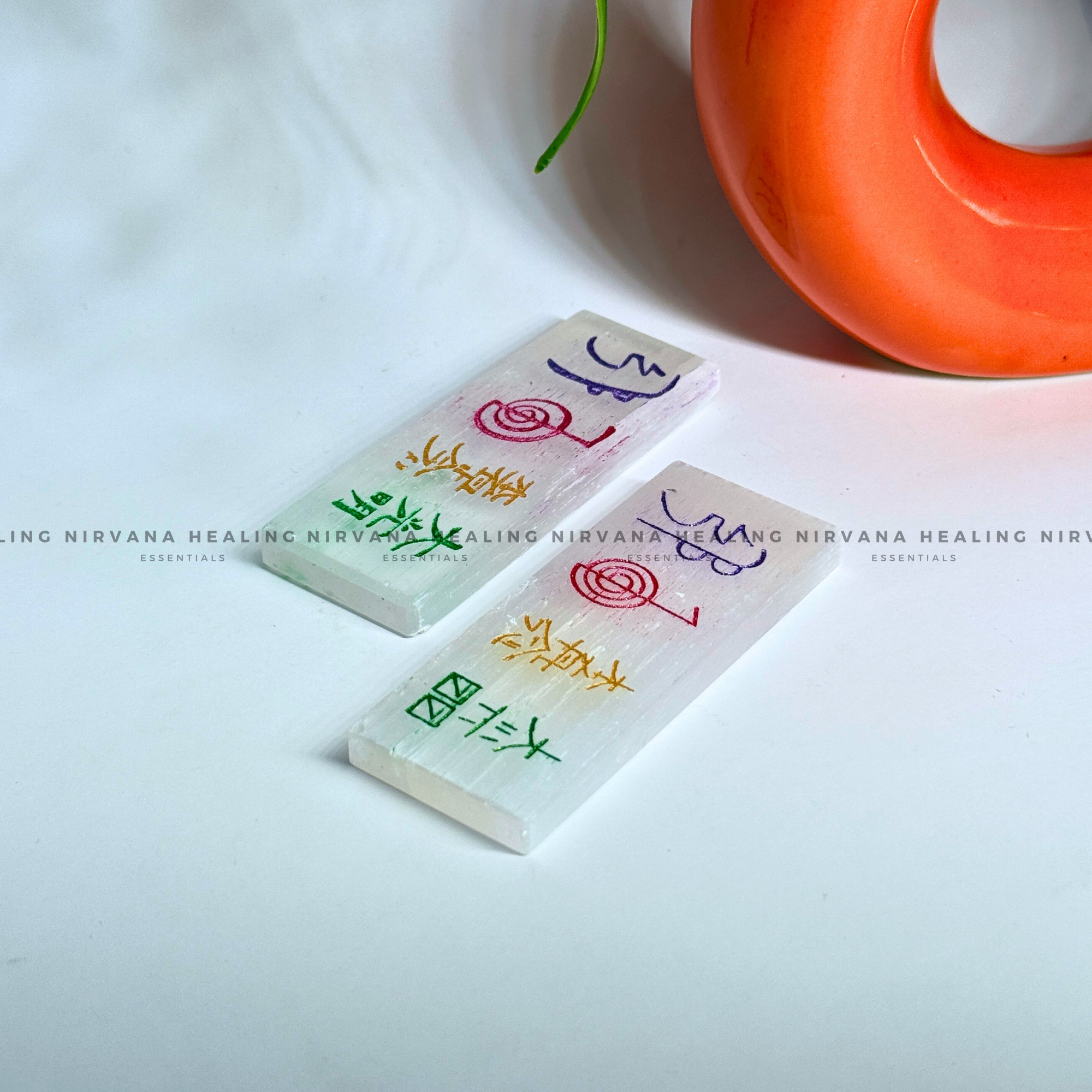 SELENITE REIKI SYMBOLS RECTANGULAR CHARGING PLATE
(Aura Cleansing ,Charging, Cleansing And Purification). - Image 5