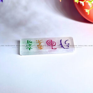 SELENITE REIKI SYMBOLS RECTANGULAR CHARGING PLATE (Aura Cleansing ,Charging, Cleansing And Purification).