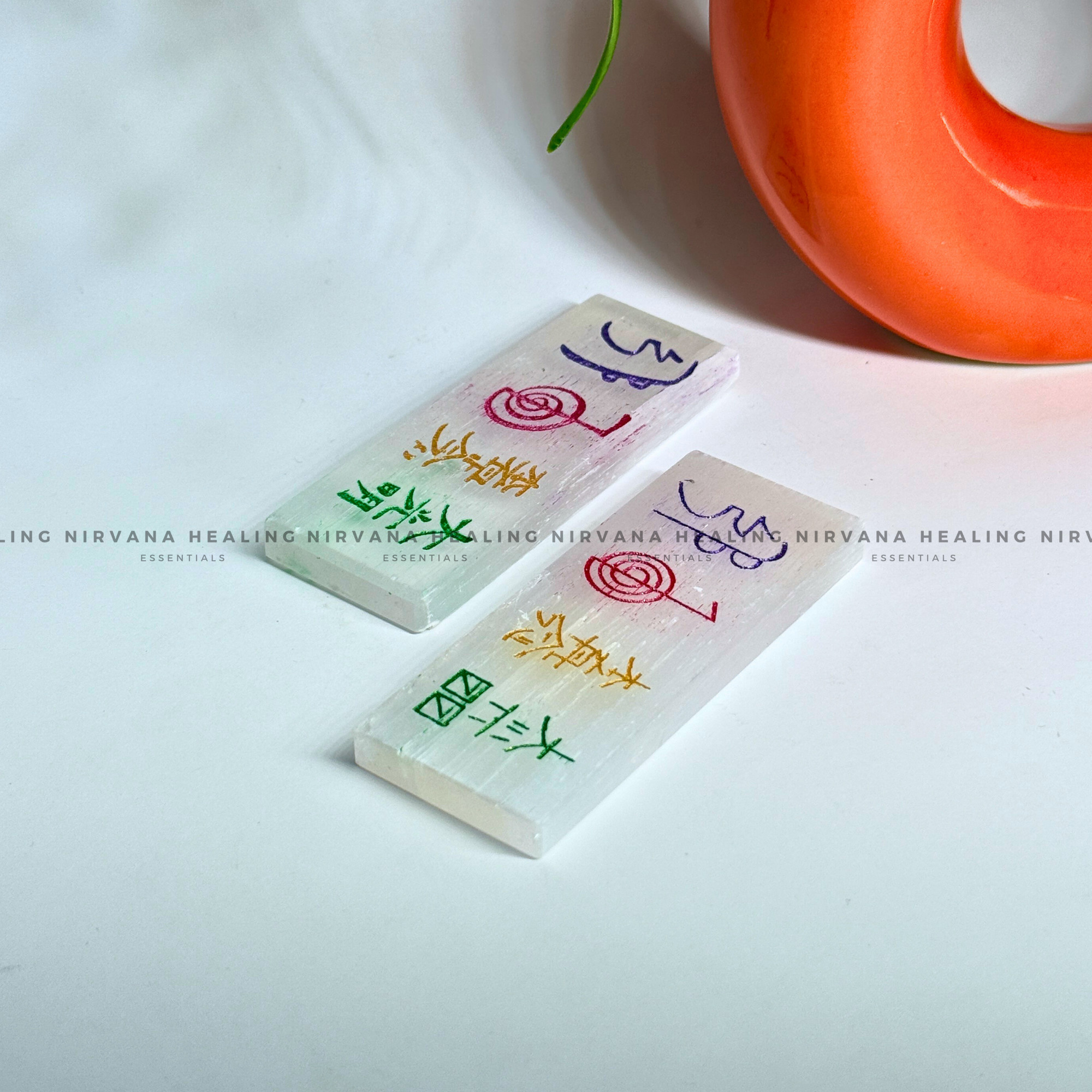 SELENITE REIKI SYMBOLS RECTANGULAR CHARGING PLATE
(Aura Cleansing ,Charging, Cleansing And Purification). - Image 4