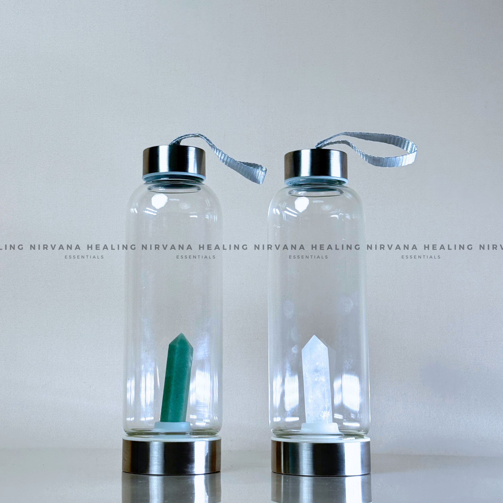 GREEN JADE INFUSED CRYSTAL ELIXIR BOTTLE (Luck, Harmony, Peace And Abundance) - Image 5