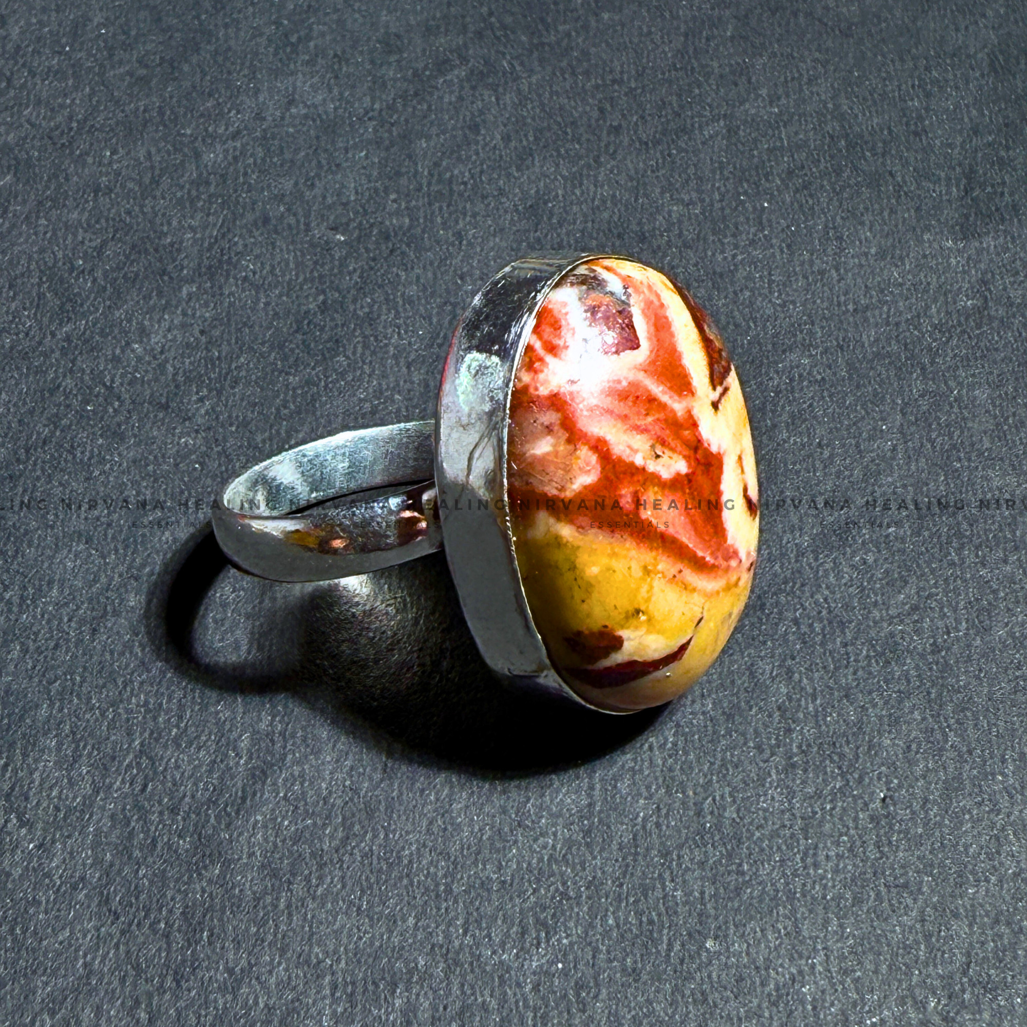 YELLOW PICASSO ROUND RING ( Creativity, Grounding, Transformation And Expression) - Image 3