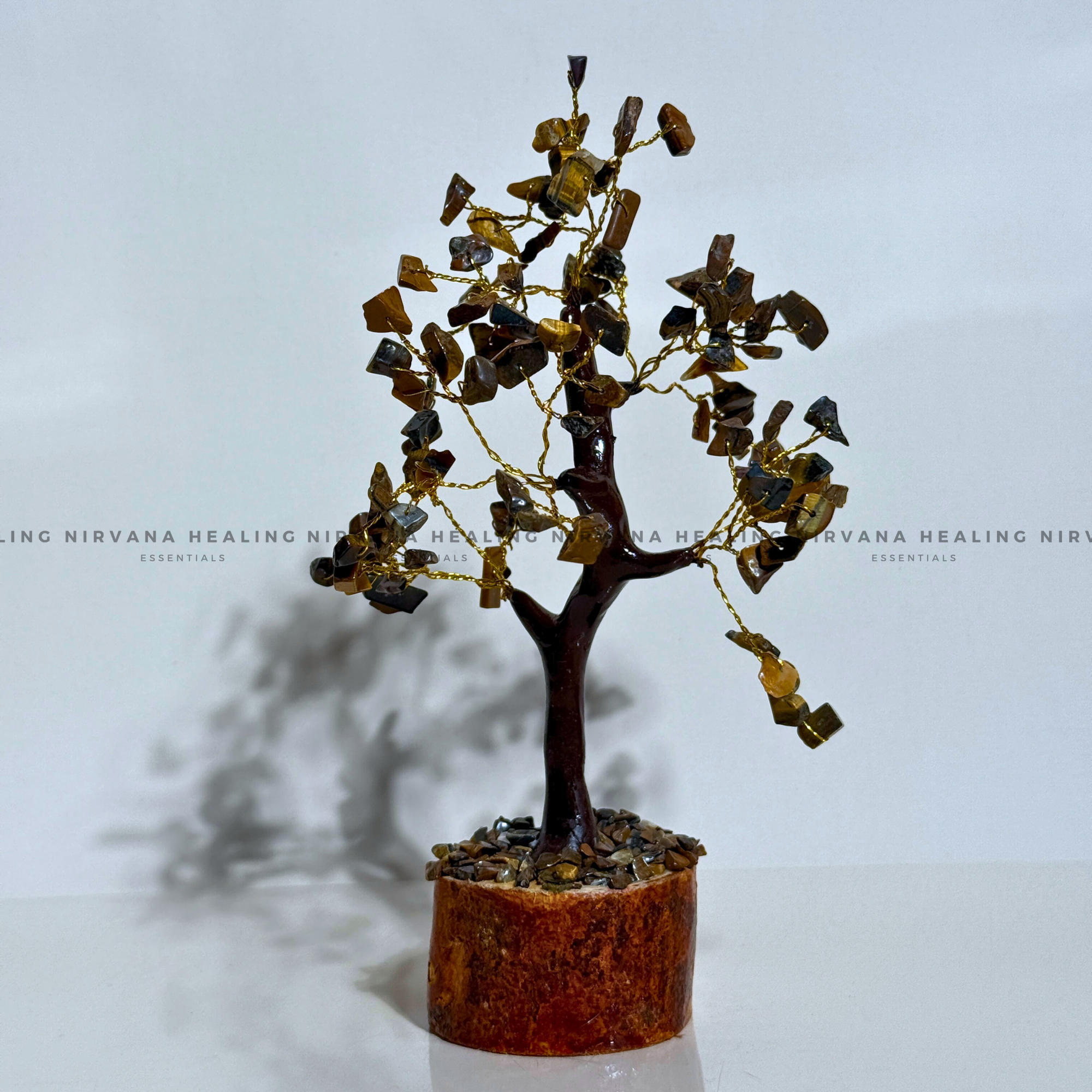 TIGER EYE CRYSTAL TREE Approx 100 Beads
(Bold, Courage, Willpower And Strength). - Image 2
