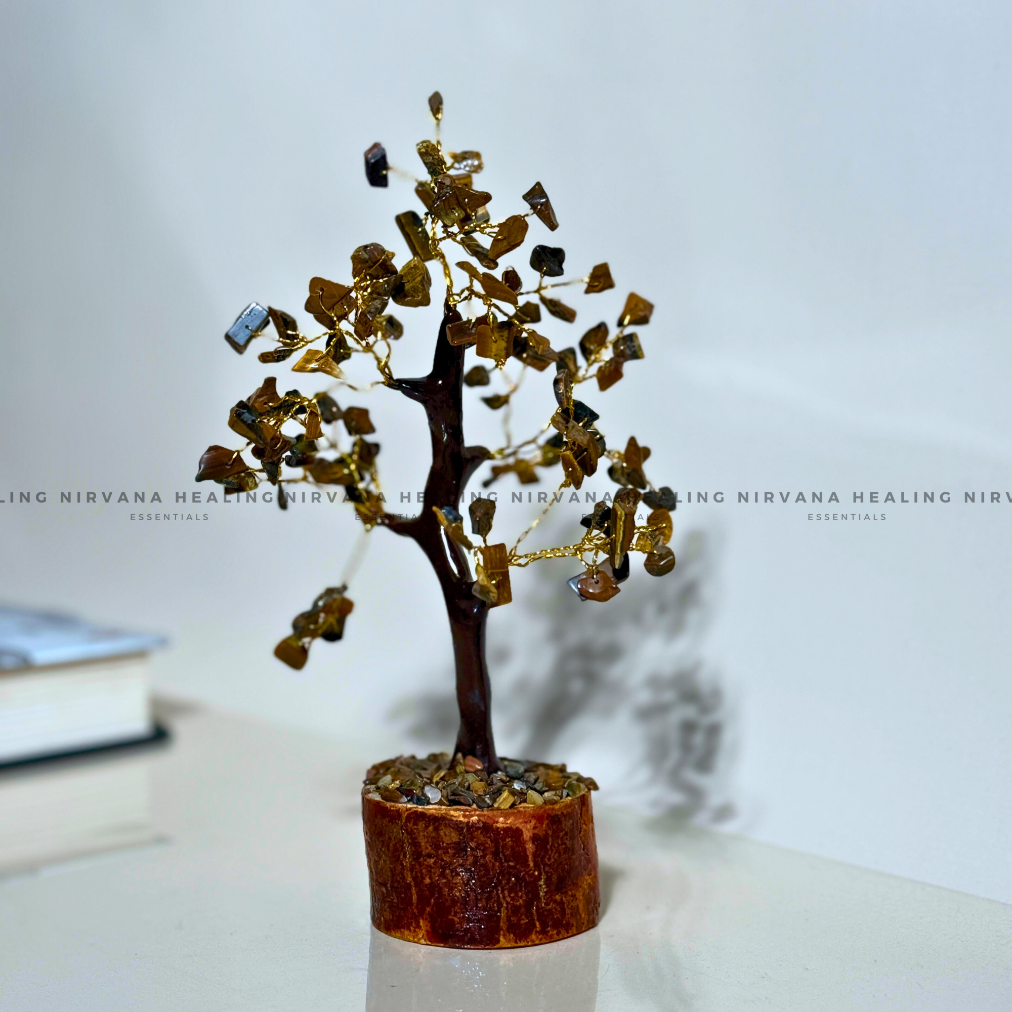 TIGER EYE CRYSTAL TREE Approx 100 Beads
(Bold, Courage, Willpower And Strength). - Image 4