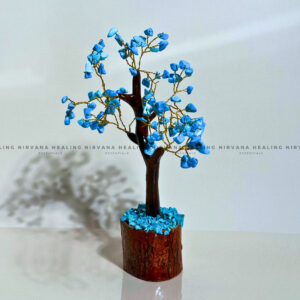 TURQUOISE CRYSTAL TREE Approx 100 Beads (Divine Protection, Psycho Gifts, Healing, Wisdom, Truth)