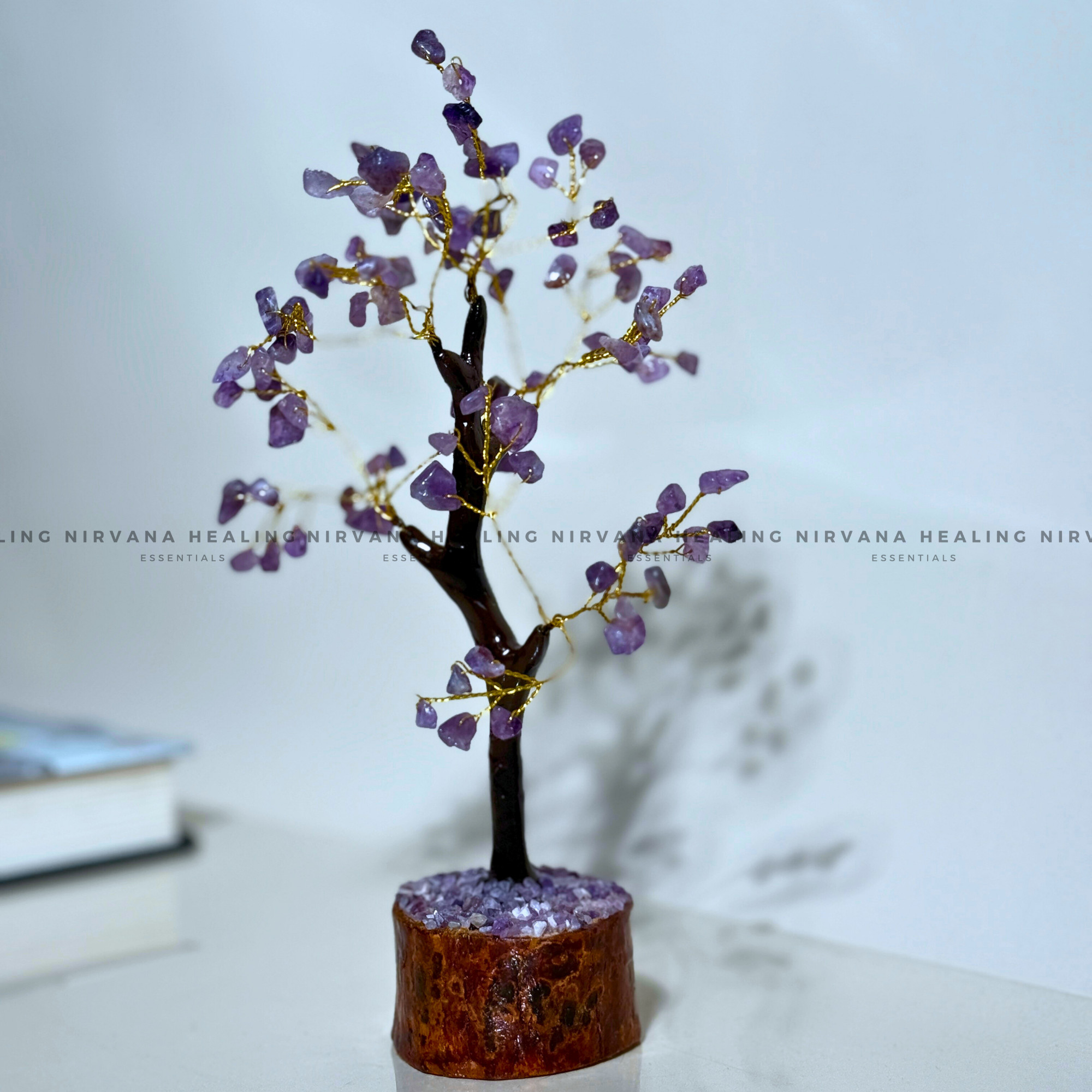 AMETHYST CRYSTAL TREE Approx 100 Beads (Meditation, Stress Reduction, Intuition and Manifestation) - Image 2