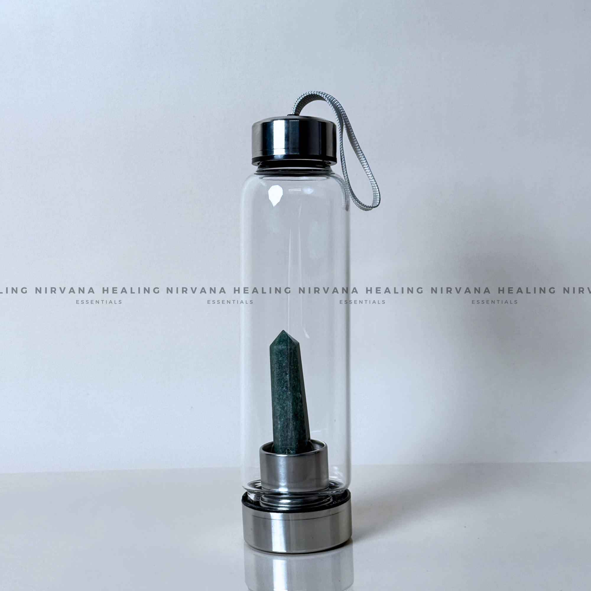 GREEN AVENTURINE INFUSED CRYSTAL ELIXIR BOTTLE (Luck, Money, Abundance, Career And Growth). - Image 6
