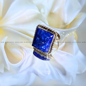 LAPIS JADE SQUARE RING (Communication, Truth, Ease Of Expression And Wisdom)