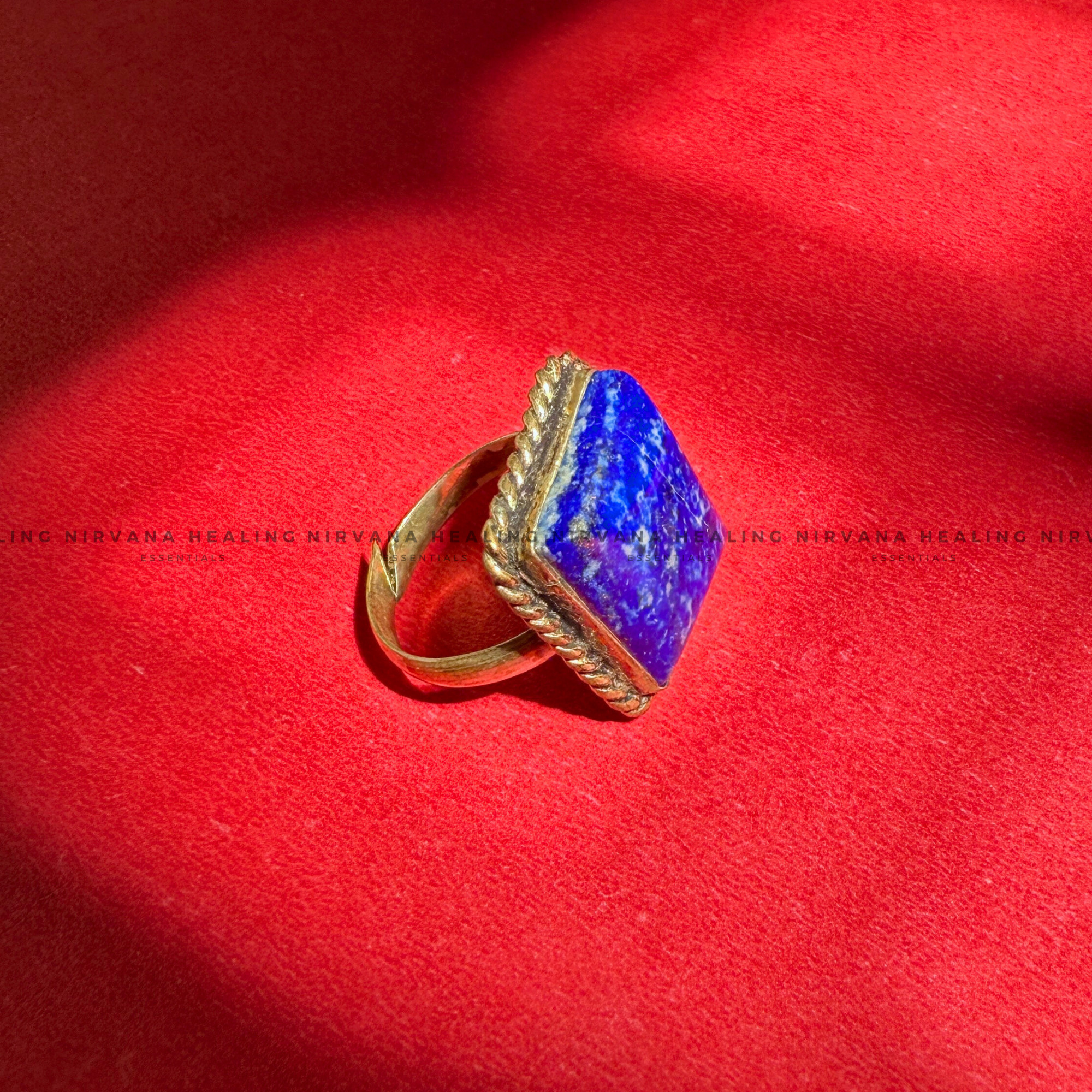 LAPIS JADE SQUARE RING (Communication, Truth, Ease Of Expression And Wisdom) - Image 4