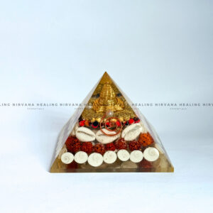 SHREE YANTRA RUDRAKSH PYRAMID (Divine Prosperity & Spiritual Protection)