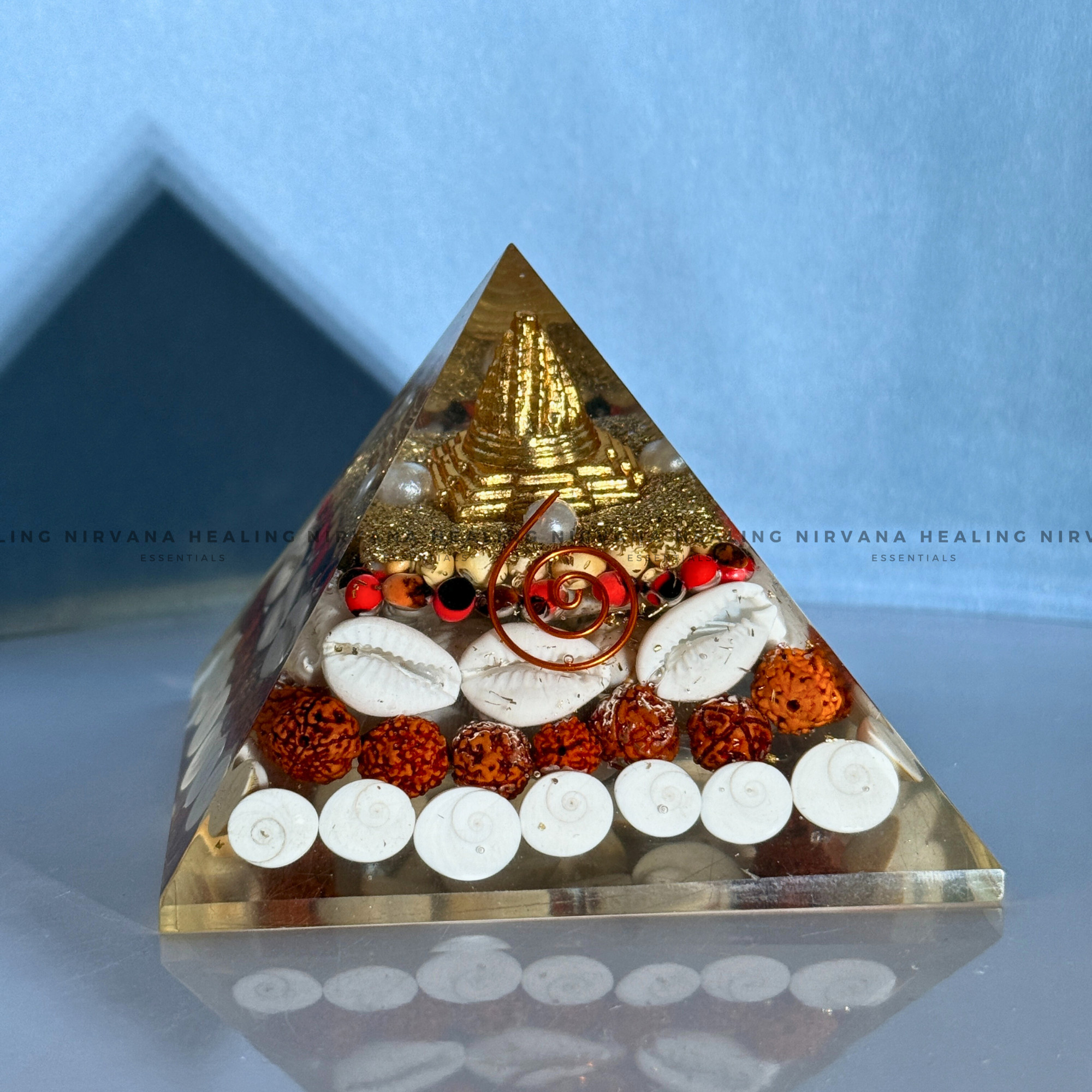 SHREE YANTRA RUDRAKSH PYRAMID (Divine Prosperity & Spiritual Protection) - Image 2