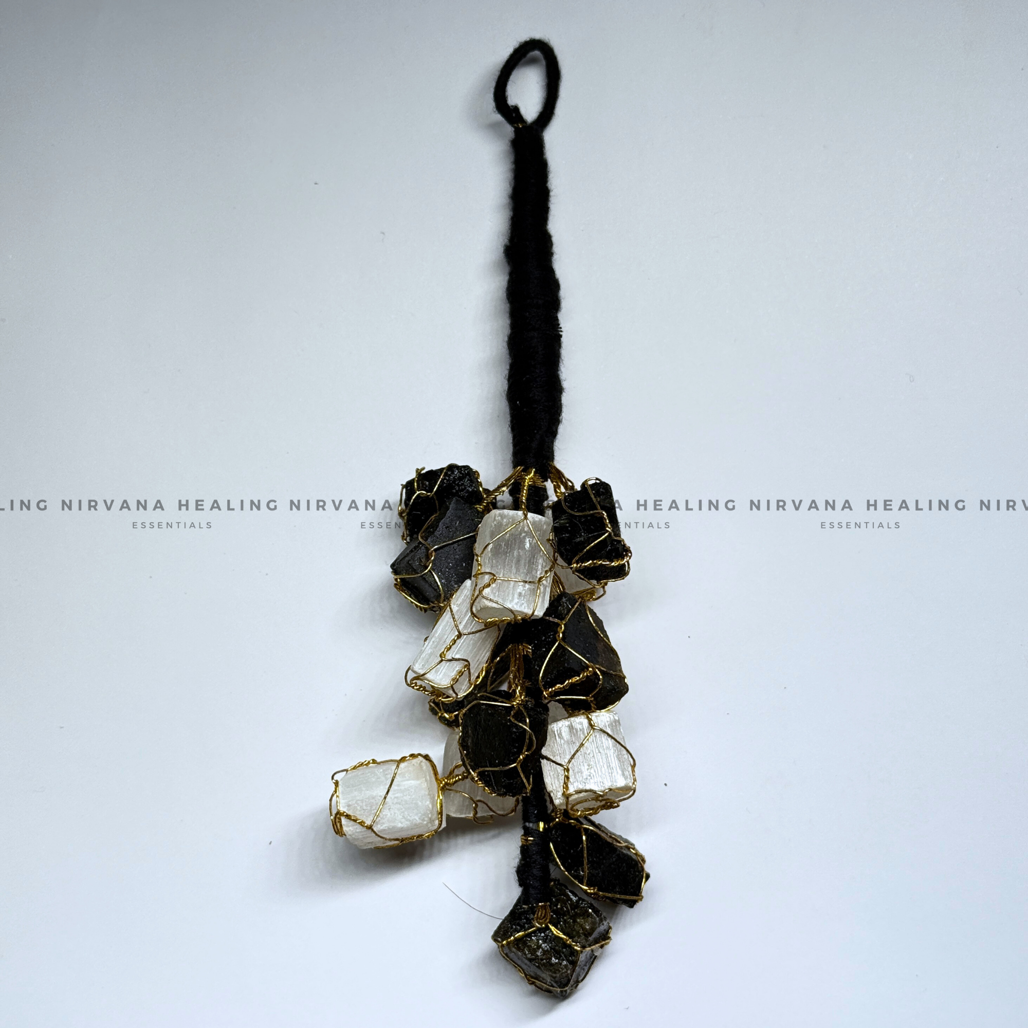 BLACK TOURMALINE AND SELENITE (DOOR HANGING) (Protection, Grounding, Shielding And Growth) - Image 7