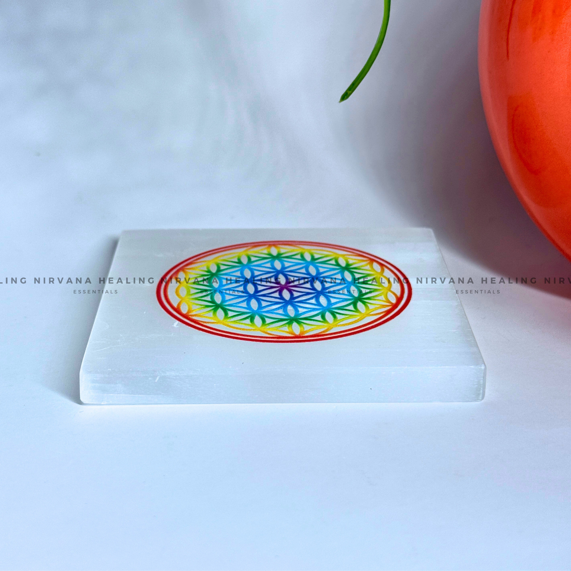 SELENITE FLOWER COLOUR CHARGING PLATE
(Aura Cleansing ,Charging, Cleansing And Purification). - Image 3