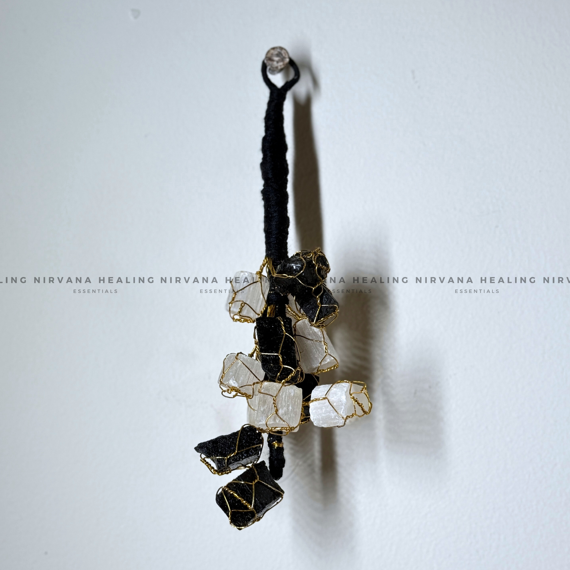 BLACK TOURMALINE AND SELENITE (DOOR HANGING) (Protection, Grounding, Shielding And Growth) - Image 6