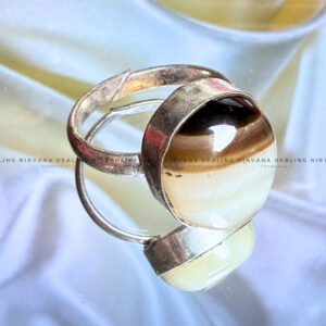 TIGER EYE ROUND RING
(Bold, Courage, Willpower And Strength)
