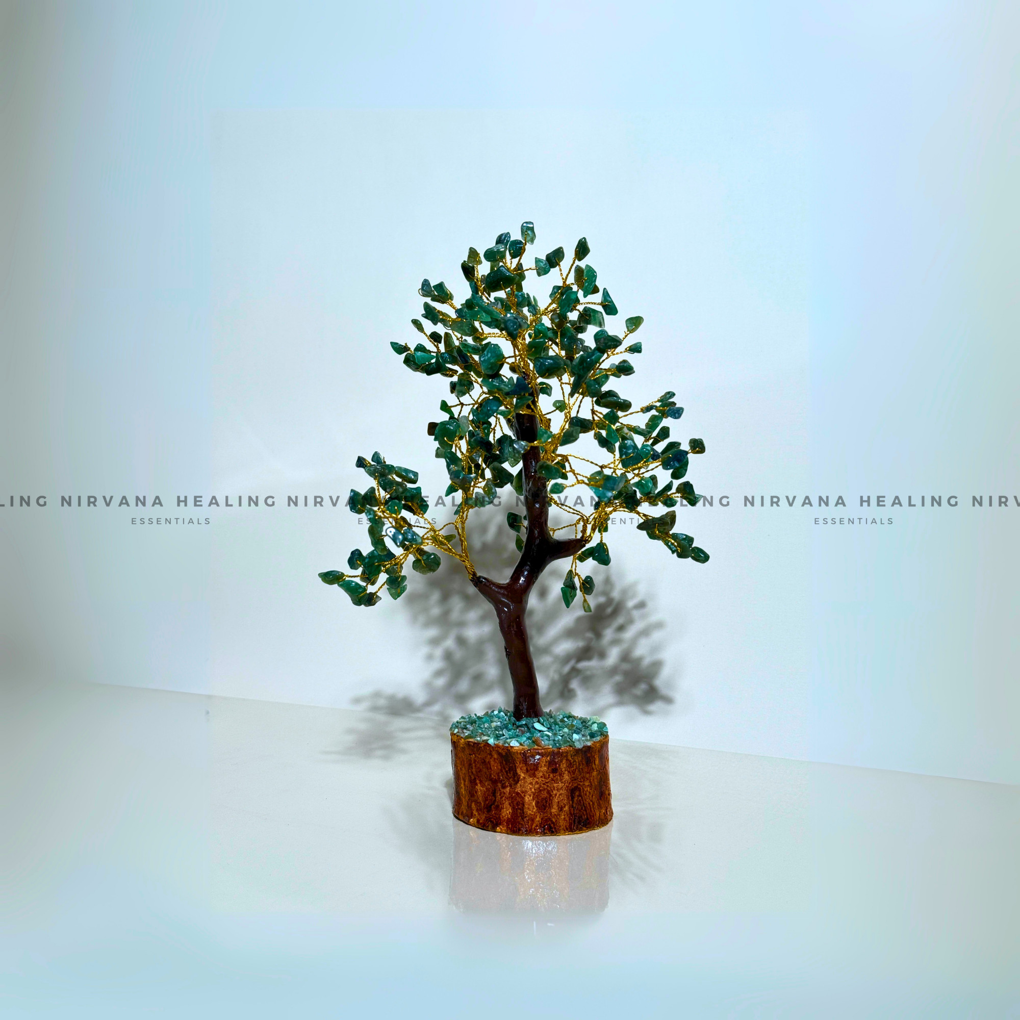 GREEN JADE CRYSTAL TREE (BIG) Approx 300 Beads (Luck, Harmony, Peace And Abundance) - Image 2