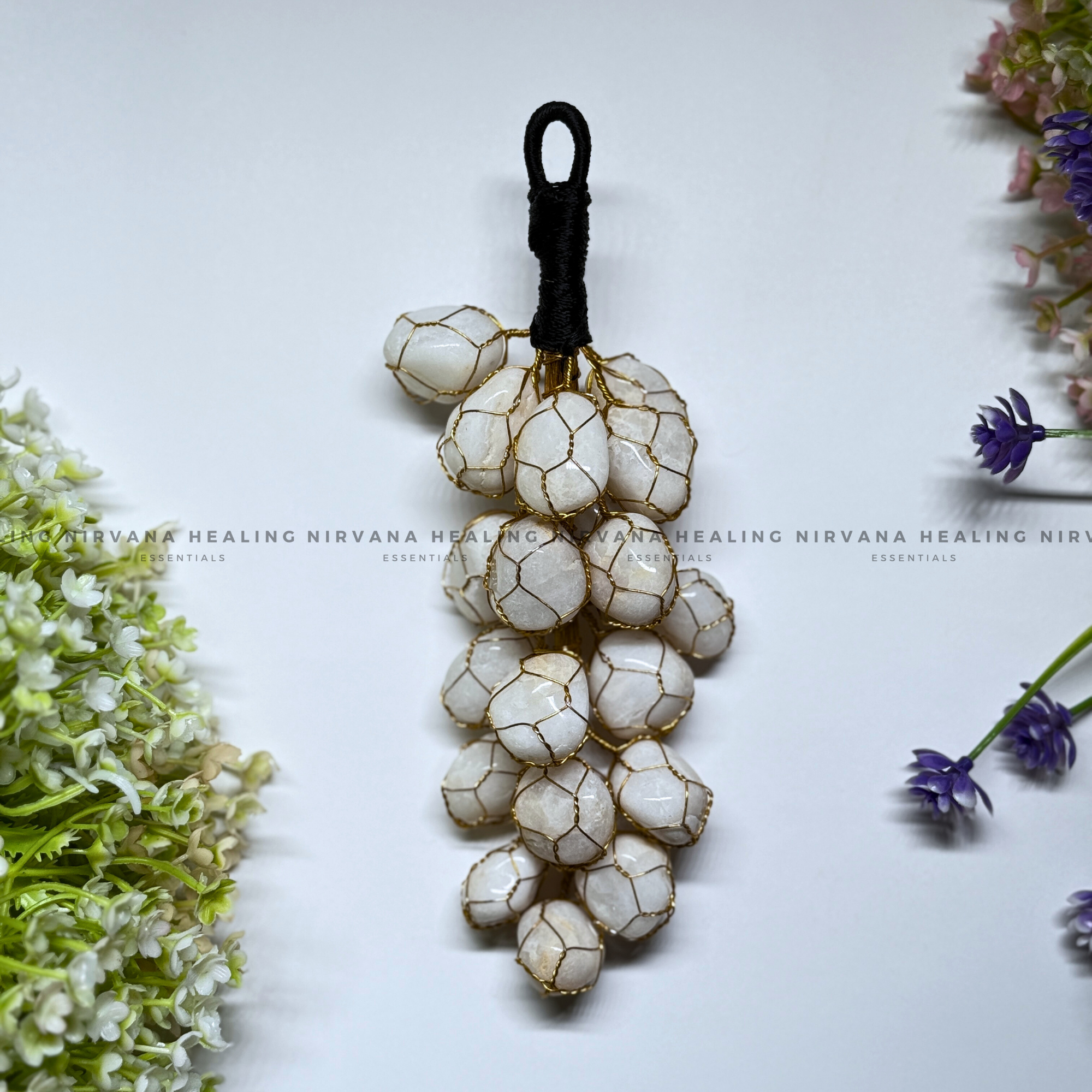 WHITE MARBLE FOR GROUNDING HANGING (Marble White Purity, Focus And Divine Connection) 