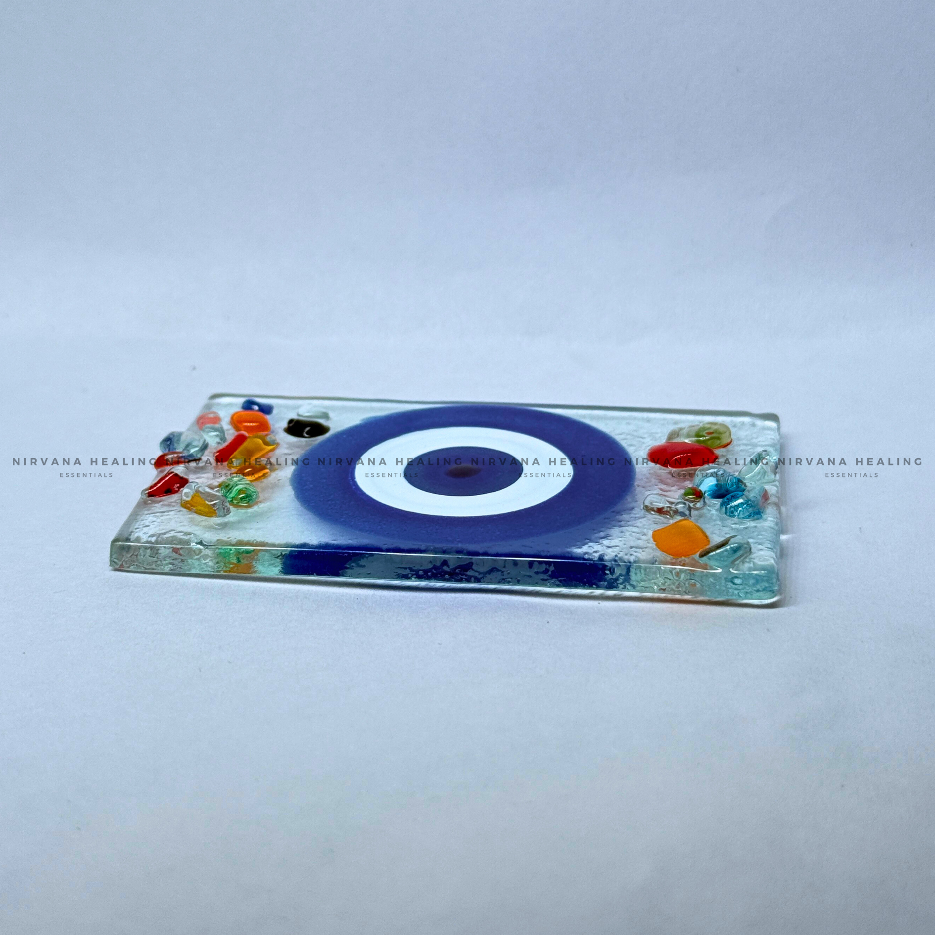SELENITE EVIL EYE CHARGING PLATE
(Aura Cleansing ,Charging, Cleansing And Purification). - Image 9