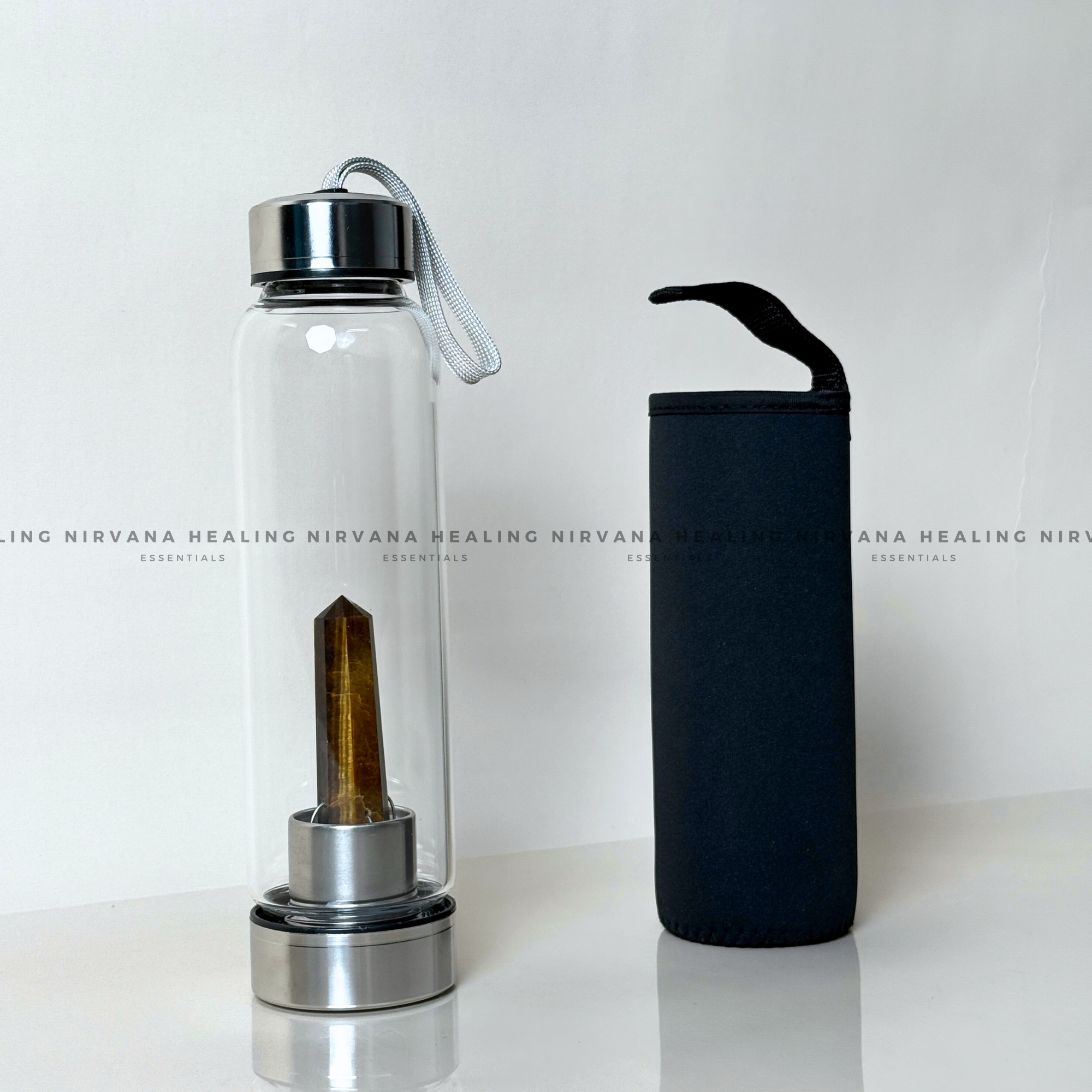 TIGER EYE INFUSED CRYSTAL ELIXIR BOTTLE (Bold, Courage, Willpower And Strength). - Image 2