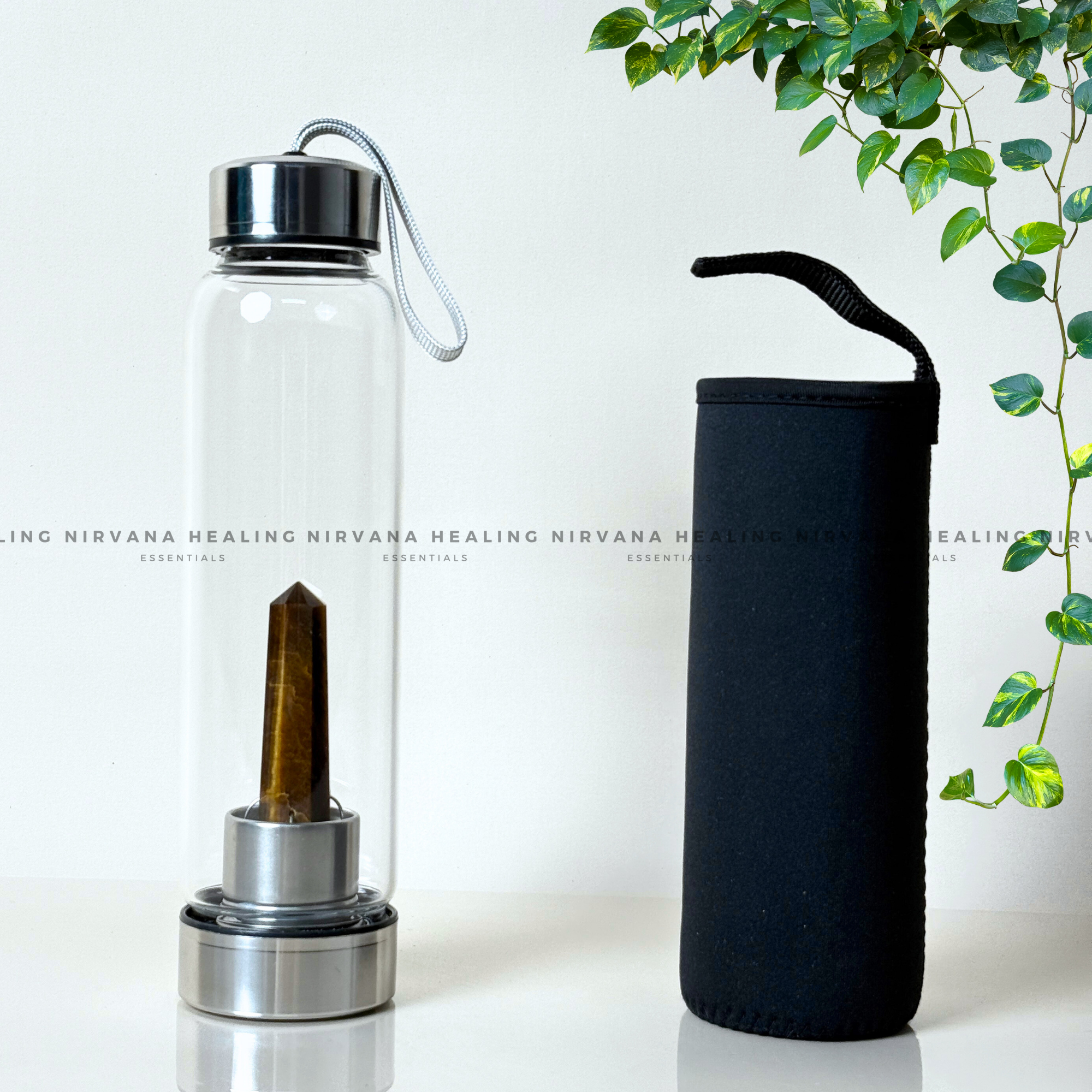TIGER EYE INFUSED CRYSTAL ELIXIR BOTTLE (Bold, Courage, Willpower And Strength). - Image 3
