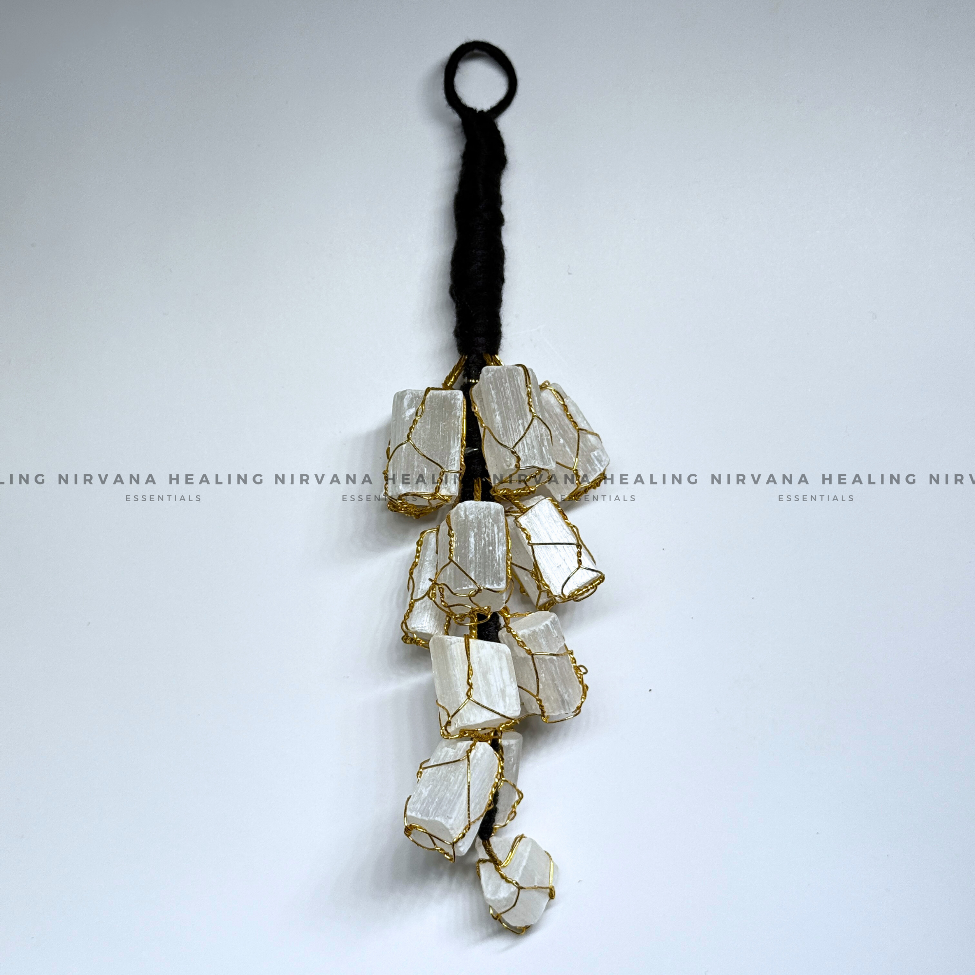 SELENITE ROUGH CHUNKS DOOR HANGING (Aura Cleansing ,Charging, Cleansing And Purification). - Image 2