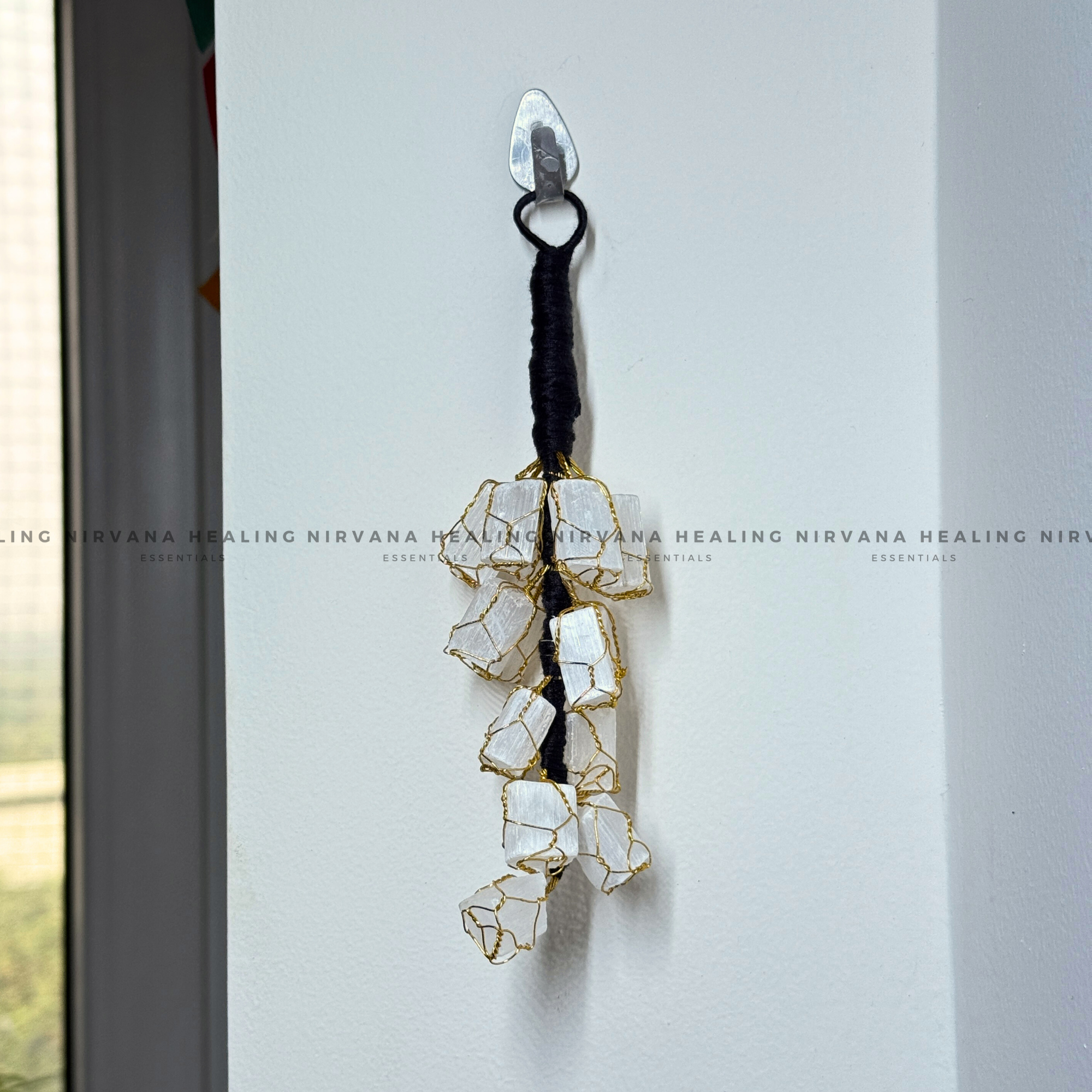 SELENITE ROUGH CHUNKS DOOR HANGING (Aura Cleansing ,Charging, Cleansing And Purification). - Image 3