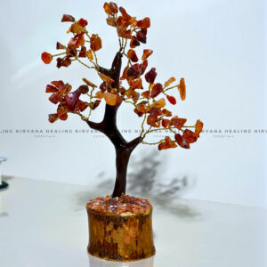 RED CARNELIAN CRYSTAL TREE (SMALL) Approx 100 Beads (Creativity, Courage, Passion And Stamina)
