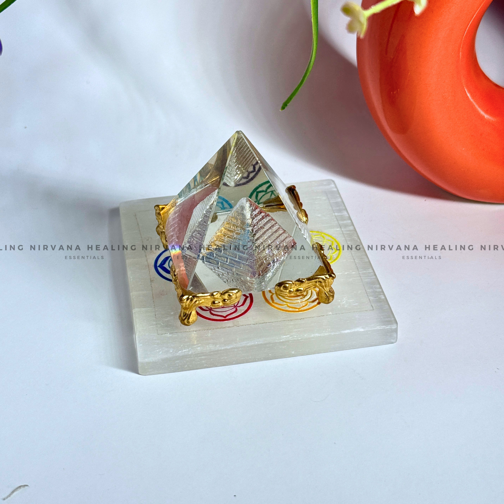 SELENITE 7 CHAKRAS COLOUR CHARGING PLATE
(Aura Cleansing ,Charging, Cleansing And Purification). - Image 4