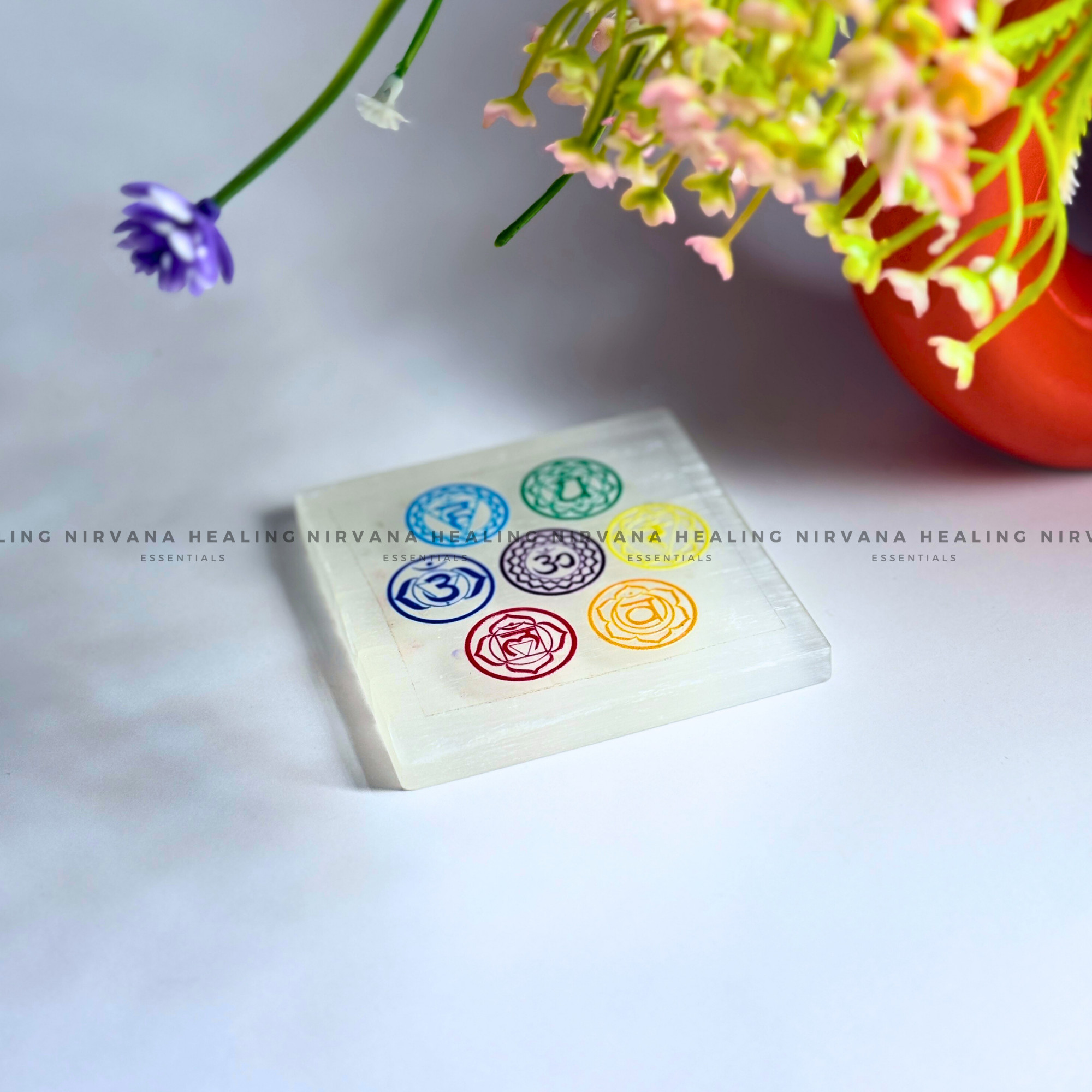 SELENITE 7 CHAKRAS COLOUR CHARGING PLATE
(Aura Cleansing ,Charging, Cleansing And Purification). - Image 5