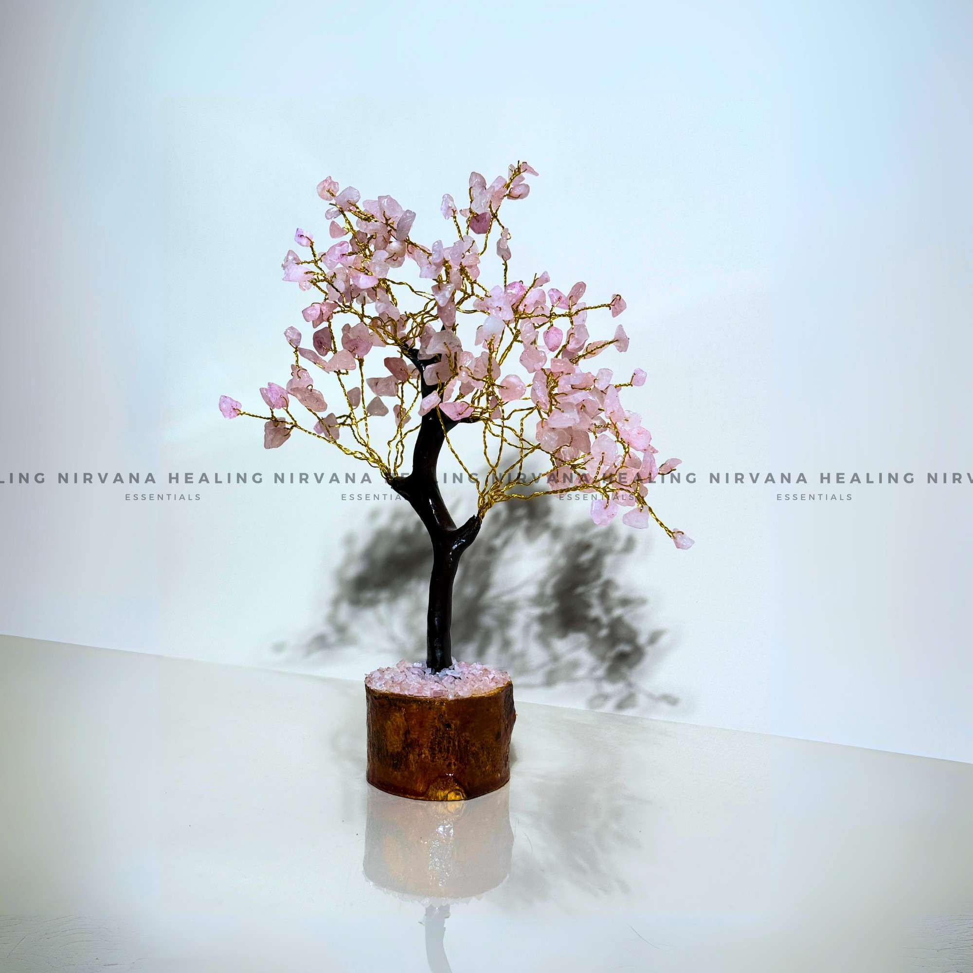 ROSE QUARTZ CRYSTAL TREE Approx 200 Beads (Love, Romance, Relationship And Emotion Balance) - Image 2