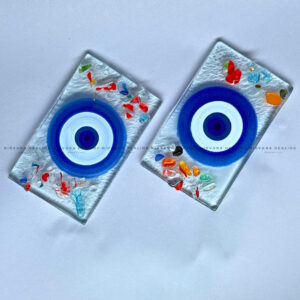 SELENITE EVIL EYE CHARGING PLATE (Aura Cleansing ,Charging, Cleansing And Purification).