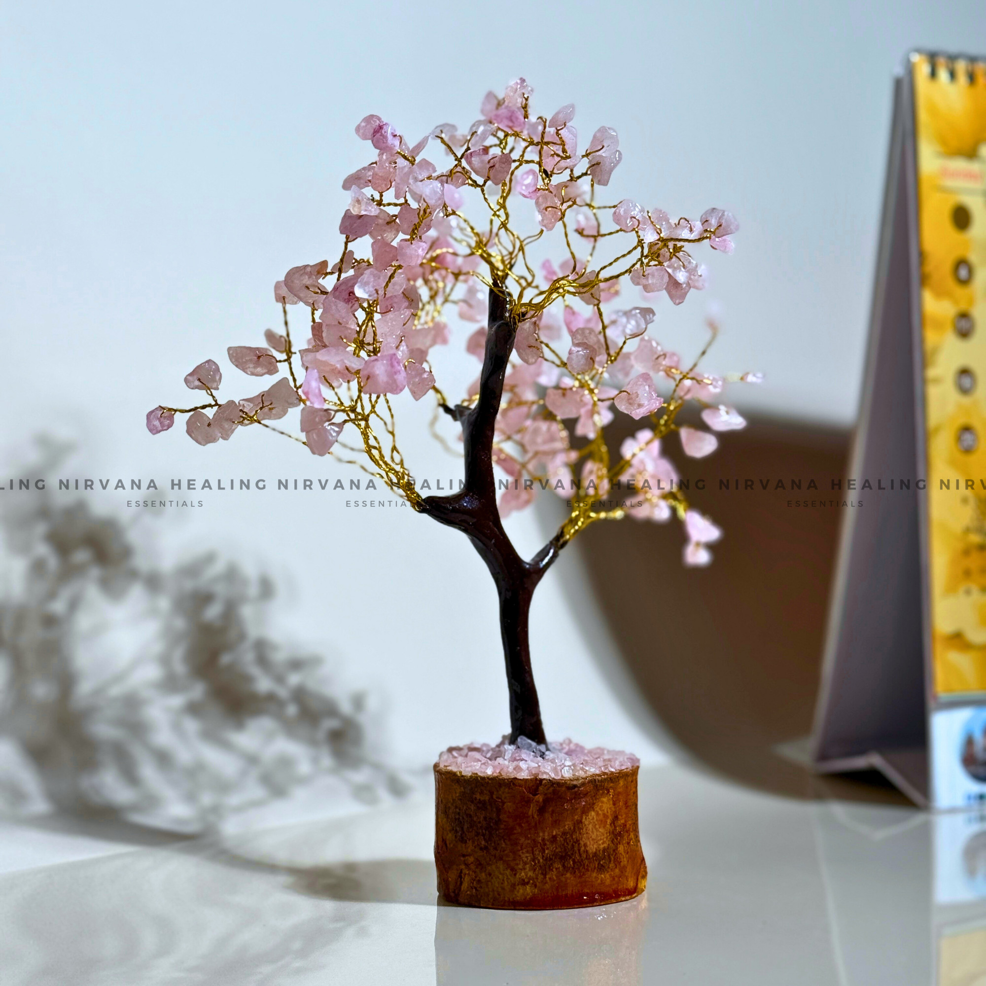 ROSE QUARTZ CRYSTAL TREE Approx 200 Beads (Love, Romance, Relationship And Emotion Balance) - Image 5
