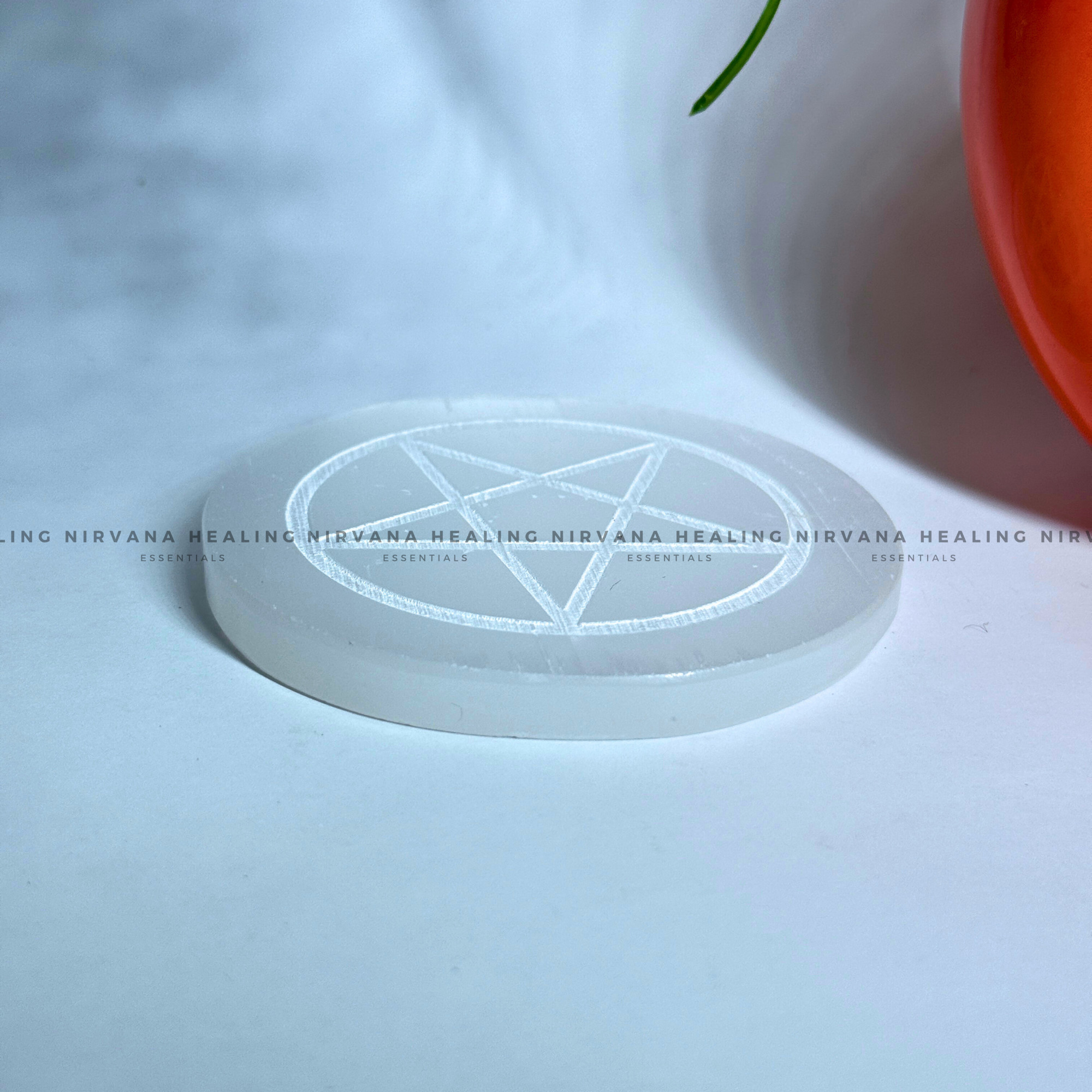 SELENITE STAR SYMBOL CHARGING PLATE
(Aura Cleansing ,Charging, Cleansing And Purification) - Image 2