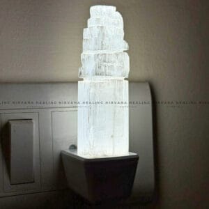 NATURAL SELENITE CRYSTAL LAMP (Aura Cleansing ,Charging, Cleansing And Purification).