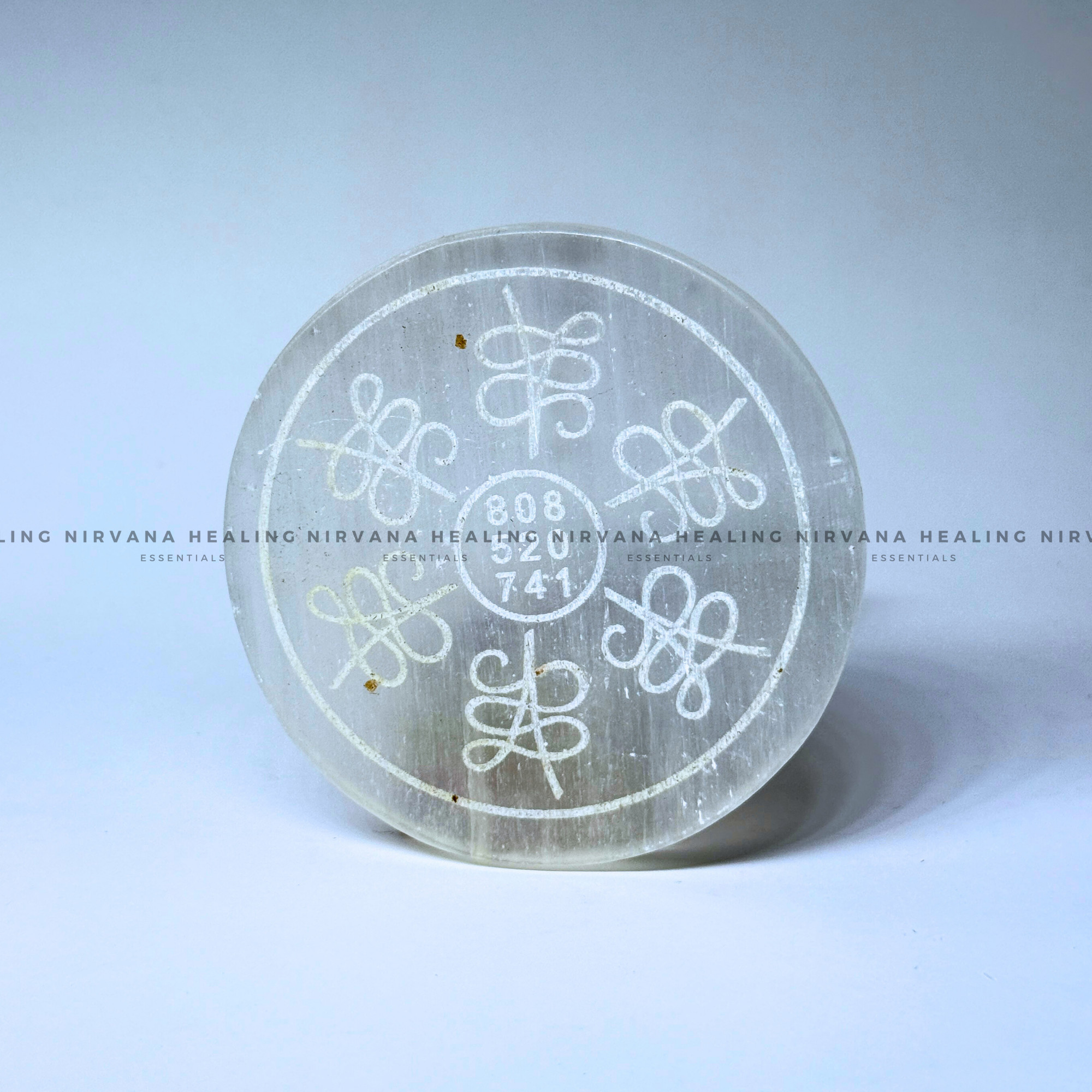 SELENITE ABUNDANCE ZIBU CHARGING PLATE (Aura Cleansing ,Charging, Cleansing And Purification). - Image 2