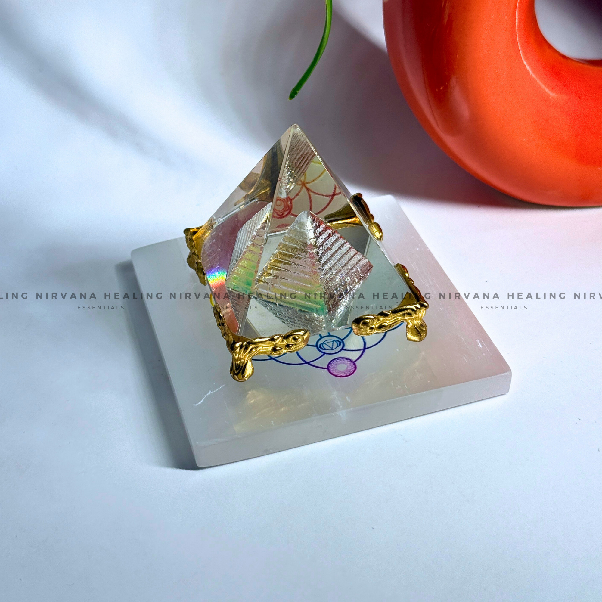 SELENITE FLOWERS AND CHAKRAS CHARGING PLATE (Aura Cleansing ,Charging, Cleansing And Purification). - Image 5