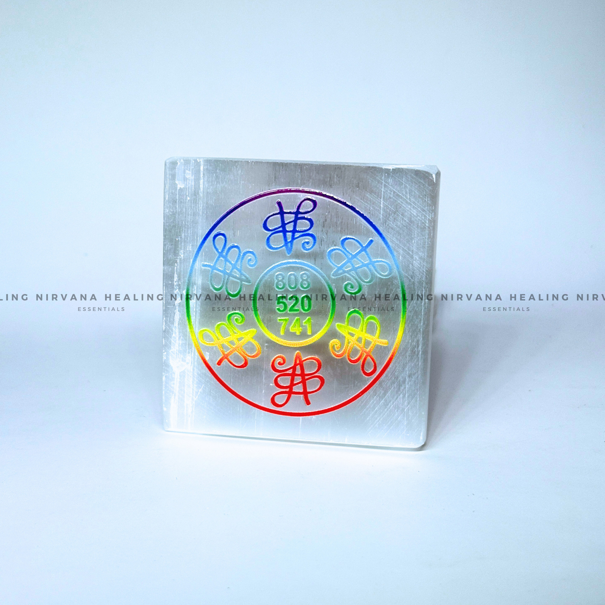 SELENITE ABUNDANCE ZIBU COLOUR CHARGING PLATE
(Aura Cleansing ,Charging, Cleansing And Purification). - Image 2