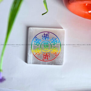 SELENITE ABUNDANCE ZIBU COLOUR CHARGING PLATE (Aura Cleansing ,Charging, Cleansing And Purification).