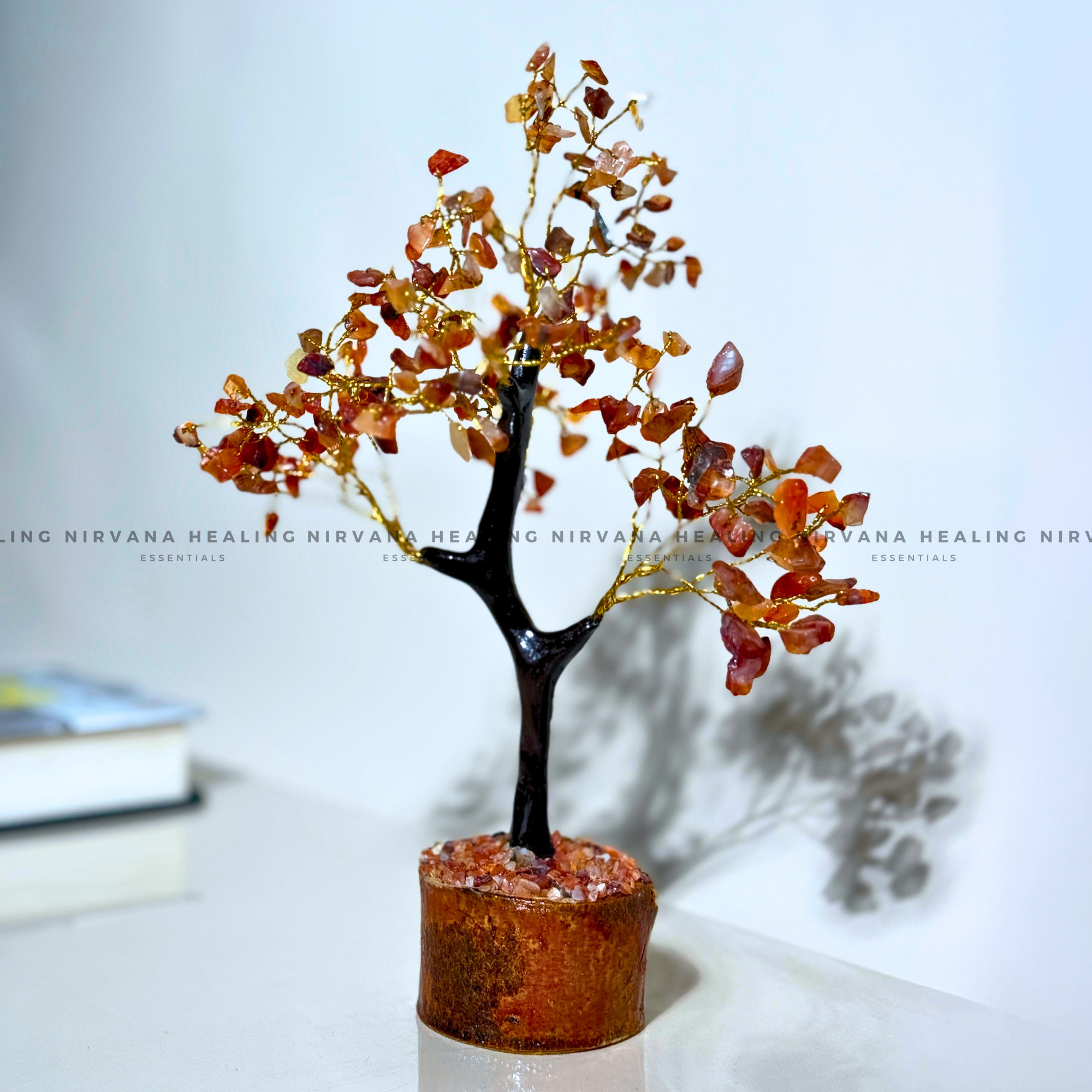 RED CARNELIAN CRYSTAL TREE Approx 200 Beads (Creativity, Courage, Passion And Stamina) - Image 2