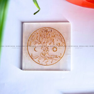 SELENITE TREE CHARGING PLATE (Aura Cleansing ,Charging, Cleansing And Purification).