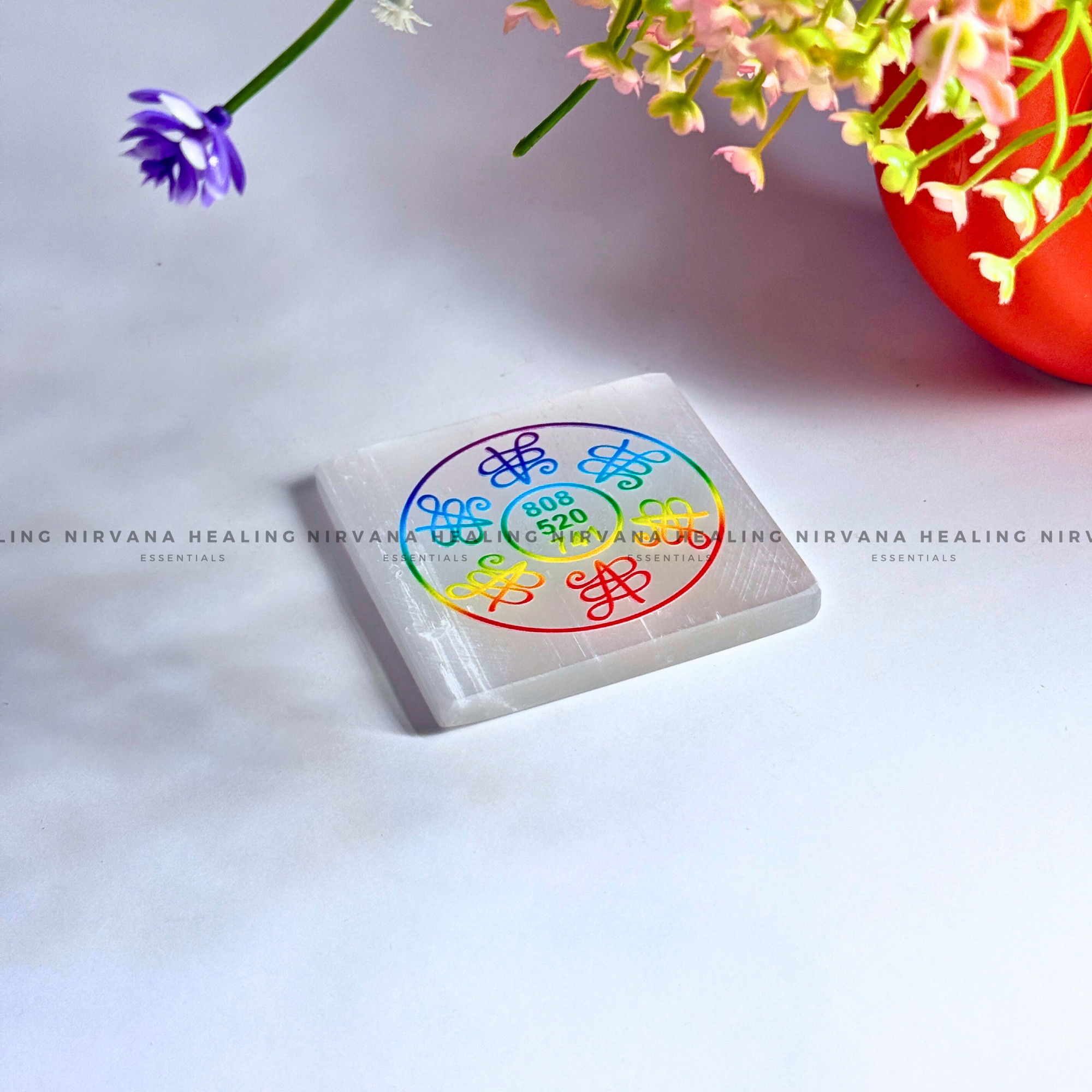 SELENITE ABUNDANCE ZIBU COLOUR CHARGING PLATE
(Aura Cleansing ,Charging, Cleansing And Purification). - Image 5