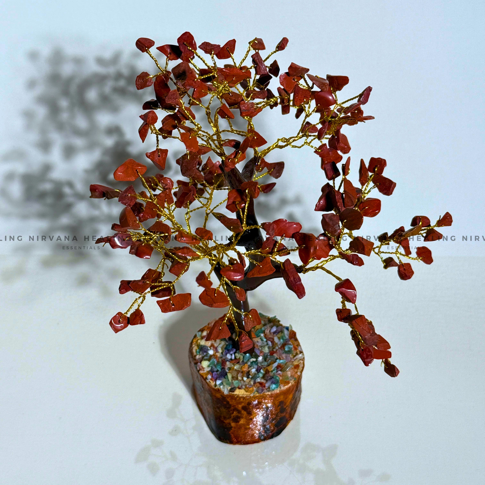 RED JASPER CRYSTAL TREE Approx 200 beads (Immunity, Strength, Health and Pain Relief) - Image 3