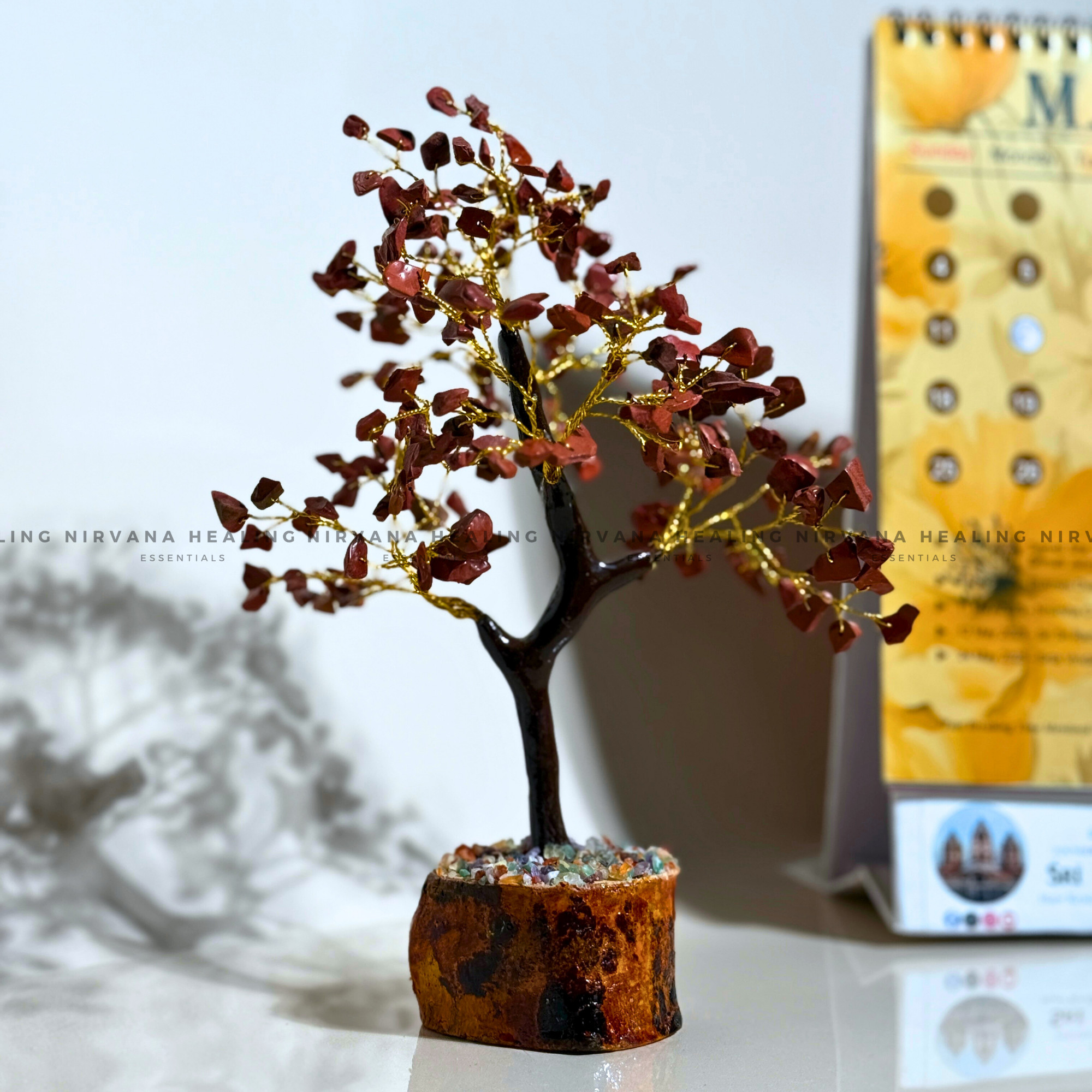 RED JASPER CRYSTAL TREE Approx 200 beads (Immunity, Strength, Health and Pain Relief) - Image 4
